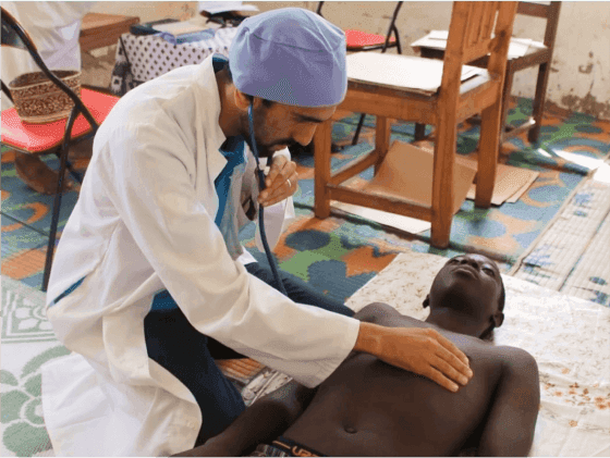 Sabili Foundation doctor performing a check-up on a patient