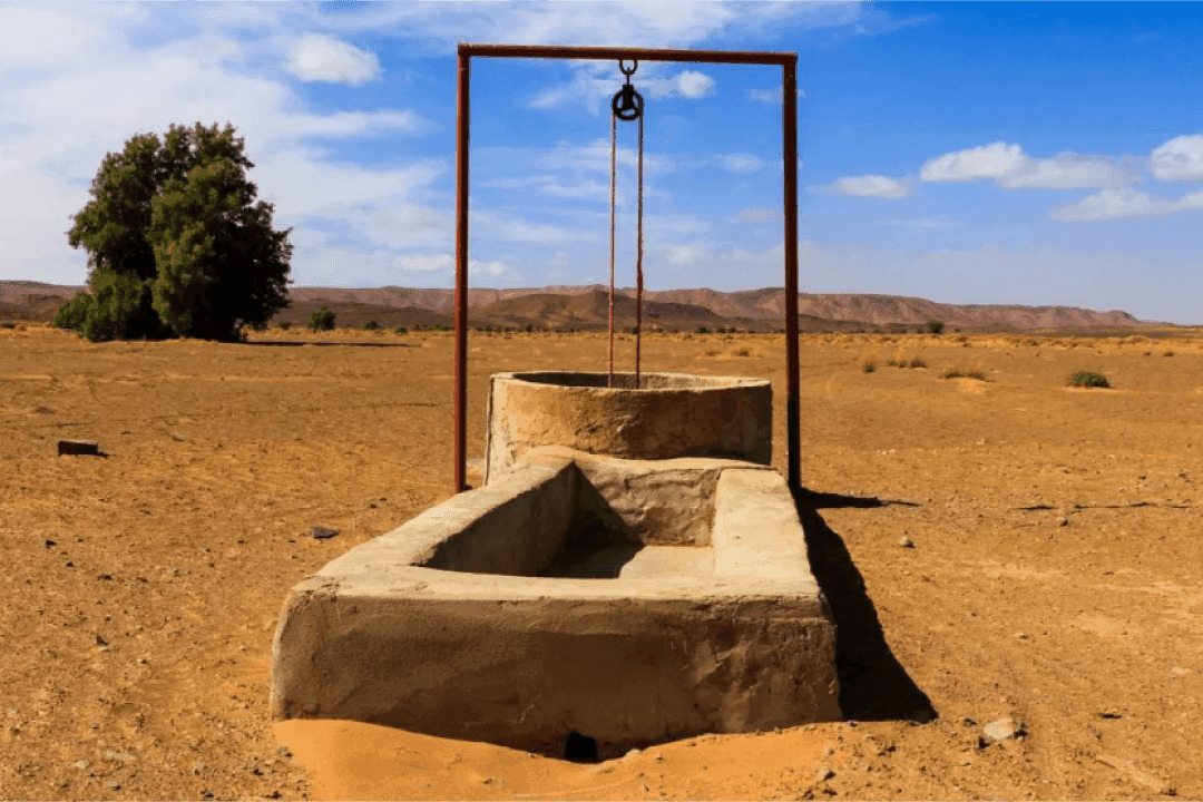A desert water well in Algeria